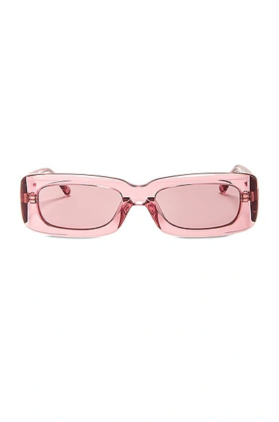 Attico Mini Marfa Sunglasses In Powder Pink/silver/pink