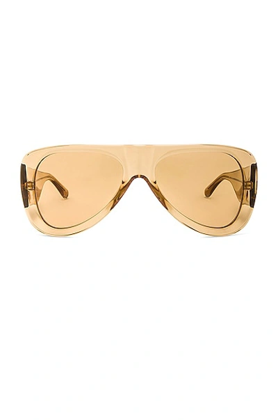 Attico Edie Aviator-frame Acetate Sunglasses In Neutral