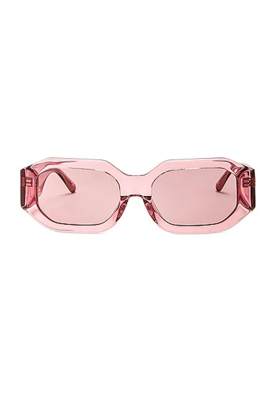 Attico Mini Marfa Sunglasses In Powder Pink/silver/pink