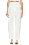 ENZA COSTA TAPERED PLEATED HIGH WAIST PANT