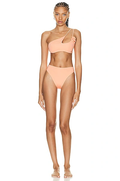 Maygel Coronel Barajas Bikini Set In Peach