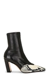 Khaite The Dallas 85mm Leather Ankle Boots In Black & Natural