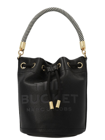 Marc Jacobs Leather Bucket Bag In Black