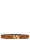 Mcm Claus M Reversible Logo Belt In Brown