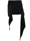Attico Riley Mini Skirt In Black Virgin Wool In Black