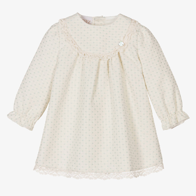 Paz Rodriguez Baby Girls Ivory Polka Dot Dress