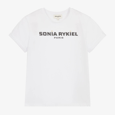 Sonia Rykiel Paris Teen Girls White Cotton T-shirt