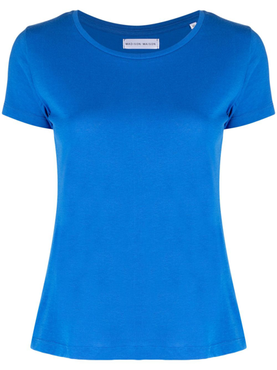 Madison.maison Short-sleeved Cotton-jersey T-shirt In Blau