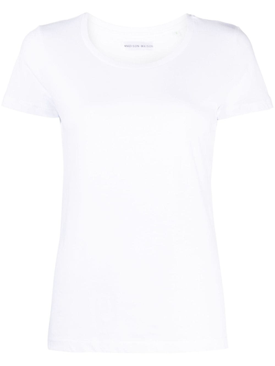 Madison.maison Short-sleeved Cotton-jersey T-shirt In Weiss