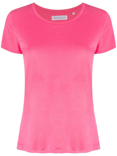 Madison.maison Short-sleeved Cotton-jersey T-shirt In Rosa