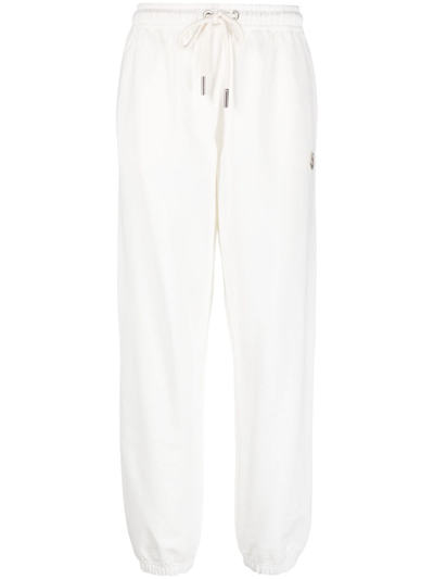 Moncler Logo-patch Cotton Track Pants In White