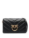 PINKO LOVE QUILTED LEATHER SHOULDER BAG