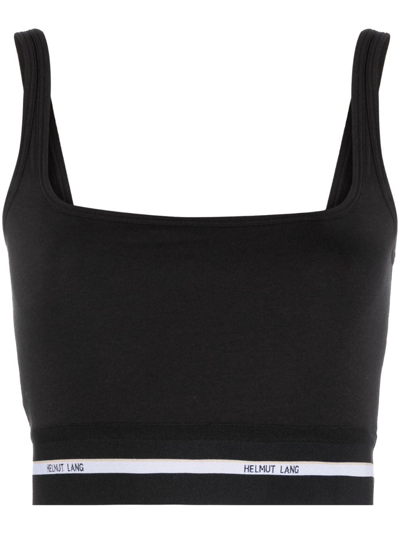 Helmut Lang Top Band Logo In Black