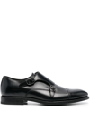 HENDERSON BARACCO SIDE-BUCKLE LEATHER MONK SHOES