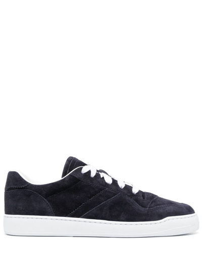 Doucal's Suede Lace-up Sneakers In Blau