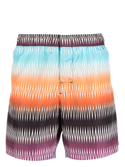 Missoni Graphic-print Swim Shorts In Blau