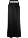 Alexander Wang Layered Boxer Pant In Silk Charmeuse In Black