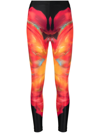 ALEXANDER MCQUEEN ABSTRACT-PRINT LEGGINGS