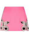 AREA CRYSTAL-EMBELLISHED BUTTERFLY MINISKIRT