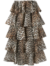 GANNI LEOPARD-PRINT HIGH-WAIST SKIRT