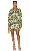 Ulla Johnson Jude Constellation Silk Mini Shirtdress In Constellation