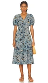 Ulla Johnson Thelma Printed Midi Dress In Morning Glory