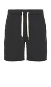 Rails Cruz Stretch Cotton Drawstring Shorts In Washed Black