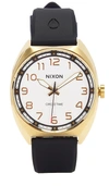 Nixon Mullet Silicone Strap Watch In Gold & White