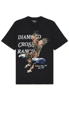 Diamond Cross Ranch Wing Span T-shirt In Black