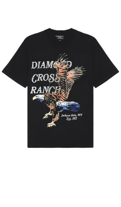Diamond Cross Ranch Wing Span T-shirt In Black