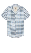 Oas Cuba Argyle Cotton-terry Jacquard Shirt In Blue