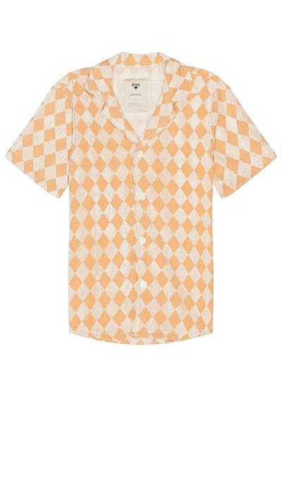 Oas Rusty Diamond Cuba Terry Shirt In Orange