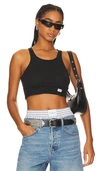 Alexander Wang Womens Cropped Classic Racer Tank Black In Black