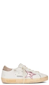 Golden Goose Super-star Sneaker In White  Antique Pink  Grey