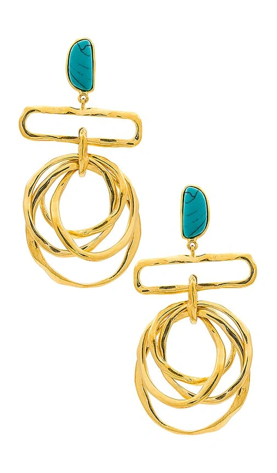 Joanna Laura Constantine Multi Wave Dangling Earrings In Gold