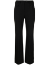Moschino Straight-leg Pants With Front Pleat In Stretch Viscose In Black