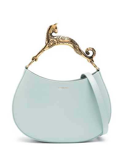 Lanvin Small Leather Cat Hobo Bag In Blue