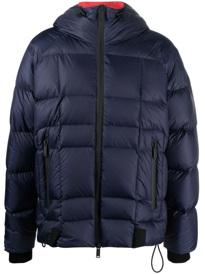 Dsquared2 Two-tone Quilted Down Jacket In Blue