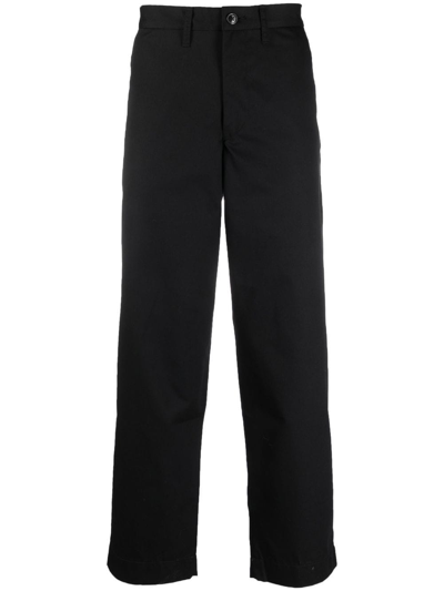 Wtaps Logo Patch Straight-leg Trousers In Black