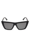 Diff Vinona Sunglasses In Matte Black / Grey