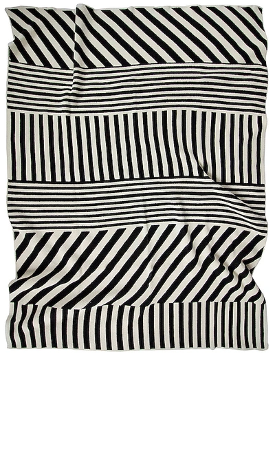 Happy Habitat Mixed Up Stripes Throw In Black