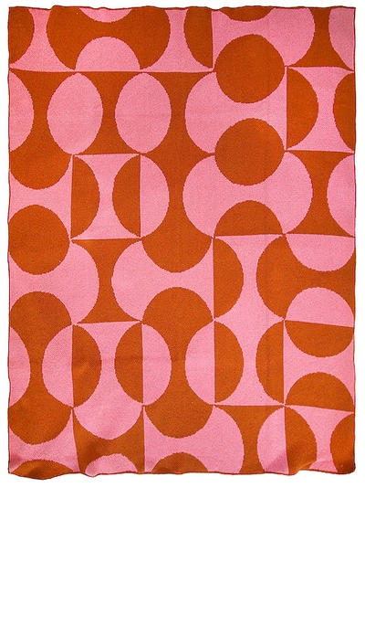 Happy Habitat Puzzle Throw In Pink,orange