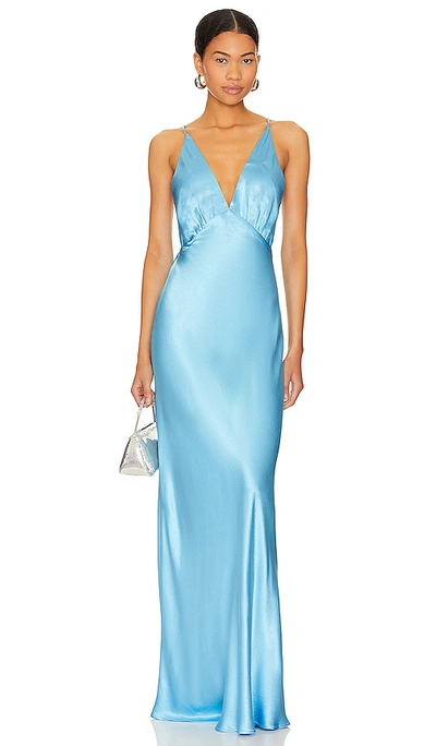 Bec & Bridge Lorelai V Maxi Dress In Blue
