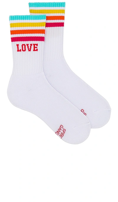 Spiritual Gangster Love Crew Sock In White