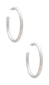 Casa Clara Annie Hoops In Metallic Silver