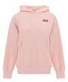 Kenzo Logo-embroidered Cotton Hoodie In Pink