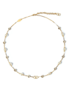 Valentino Vlogo Signature Pearl Necklace In Gold