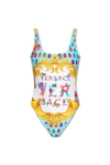 VERSACE VERSACE BUTTERFLY PRINTED STRETCHED SWIMSUIT