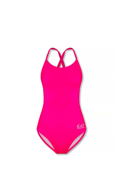 Ea7 Logo-print One-piece Swimsuit In 2773