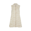 Ganni Zebra Print Denim Trapeze Shirtdress In Khaki